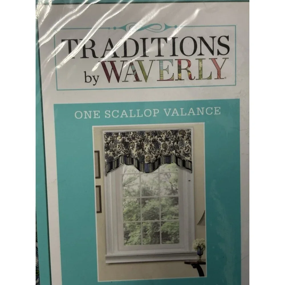 Traditions by Waverly Navarra Antique Scallop Valance Rod Pocket 52